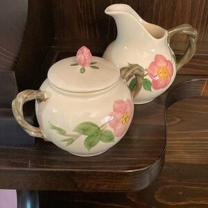Franciscan Desert, Rose, sugar bowl creamer with lid